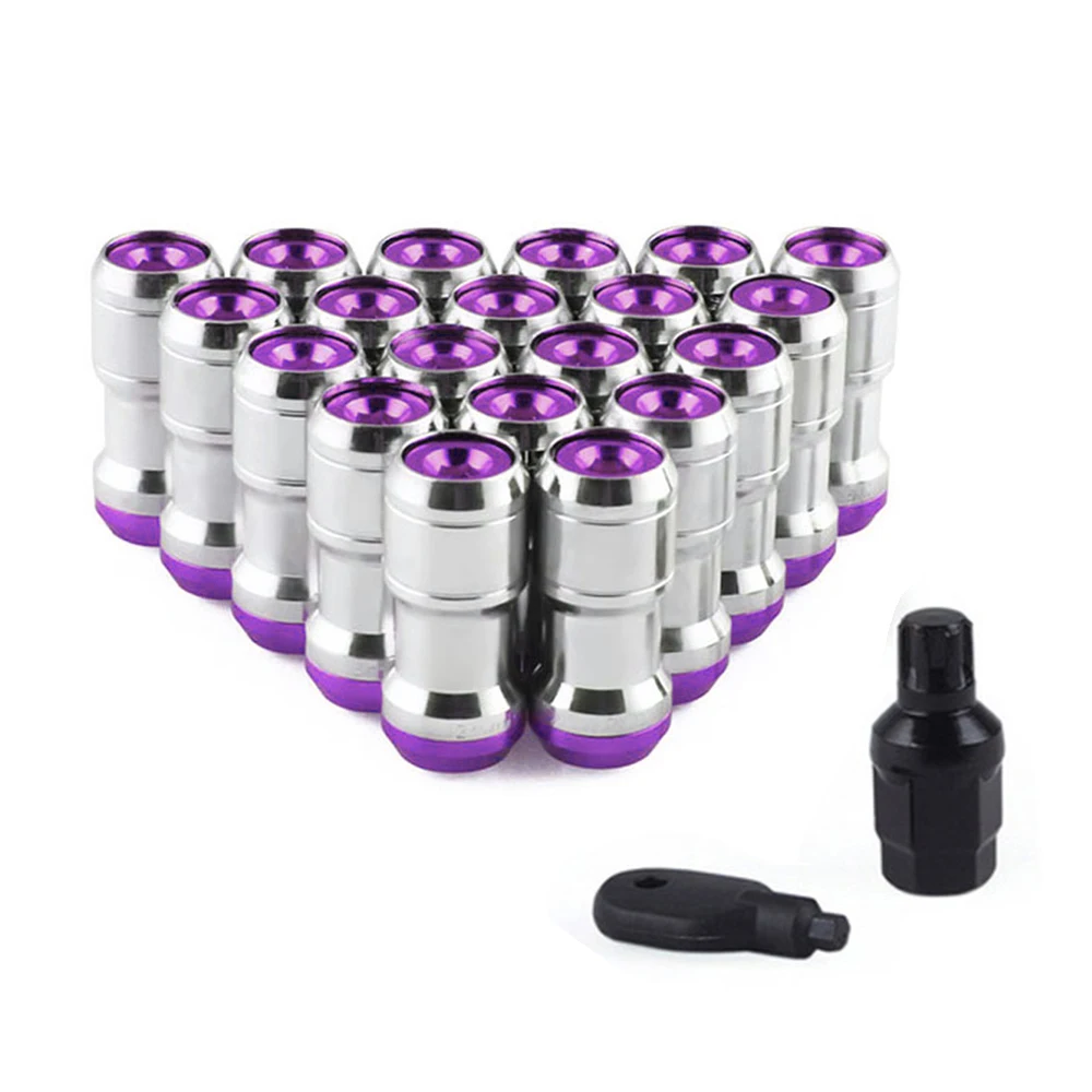 20Pcs Authentic Acorn Volk Racing Wheel Lug Nuts Screw Wheel Bolts Wheel Studs Aluminum Alloy M12x1.5/1.25 Length for Most cars