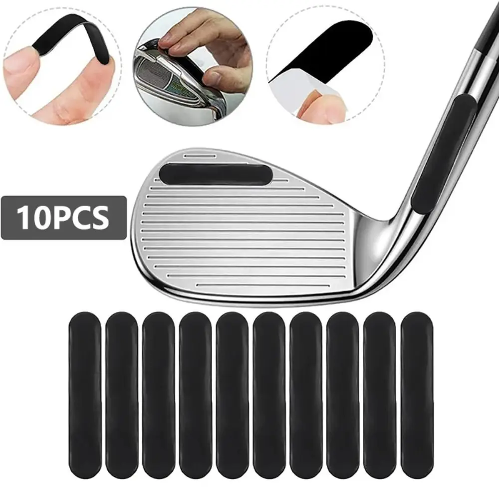 

10 Pcs Black Silver Golf Club Weighted Lead Sheet Self-adhesive Universal Pickleball Weight Tapes Pickleball Paddle Tape