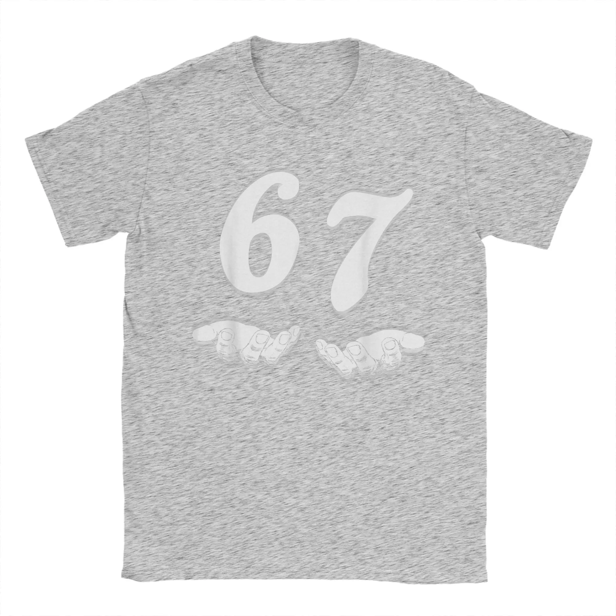 Men T-Shirts Funny Six Seven 6 7 Meme Gen Alpha Slang Vintage 100 Cotton Tees Short Sleeve T Shirt Crewneck Clothes Graphic Tops