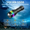 Sofirn SD08 3200lm 範囲 385 メートルダイビング懐中電灯強力な充電式 21700 水中ディープ懐中電灯 360 °   RGBインジケーター 2