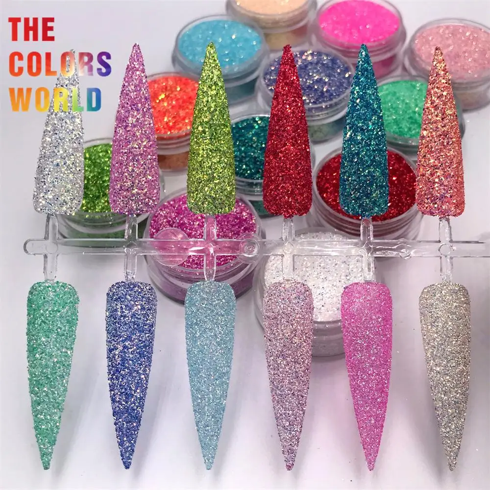 TCT-681 Chunky Nails Glitter High Brightness Rainbow Decoration 네일아트 Nagel Konst ネイル Festival Accessories DIY Wholesale Supplier