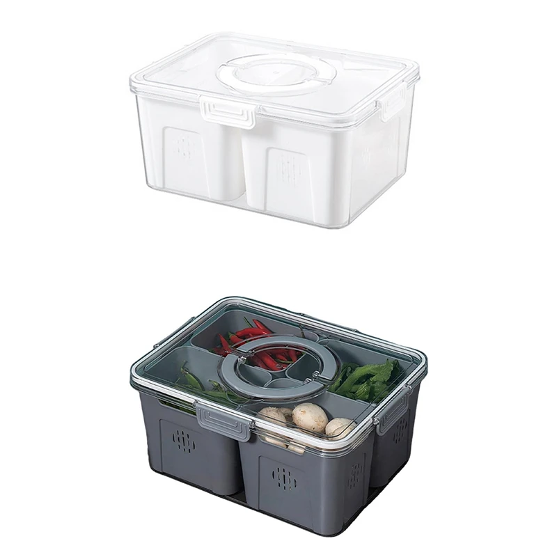 

Fridge Organizer With Lids,Stackable Refrigerator Organizer Bins, Removable Containers For Food And Storage