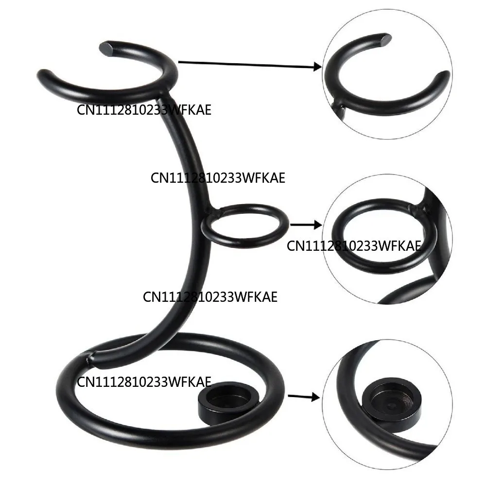 2PCS Multifunctional Metal Razor Stand Holder Mustache Grooming Accessory Art Shaving Brush Stand Razor Base Durable