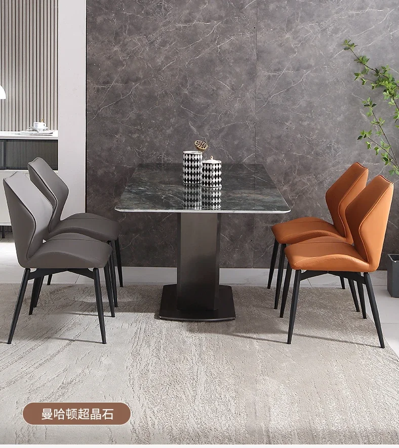 Italian Marble Chinese Style Dining Table Household Minimalist Dining Table