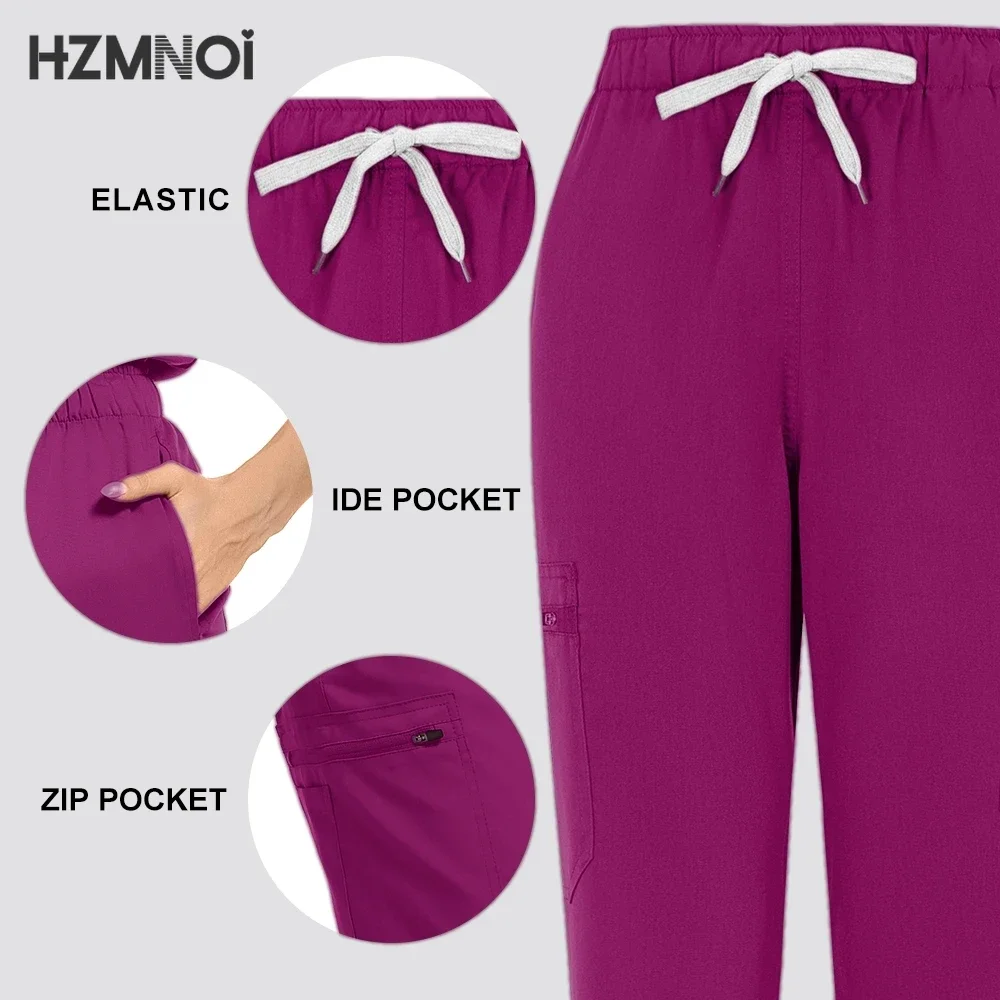 جودة عالية رائجة البيع زي المستشفى بالجملة بلوزات وسراويل الطبية النساء التمريض الدعك الزي الرسمي مجموعات الملحقات الطبية