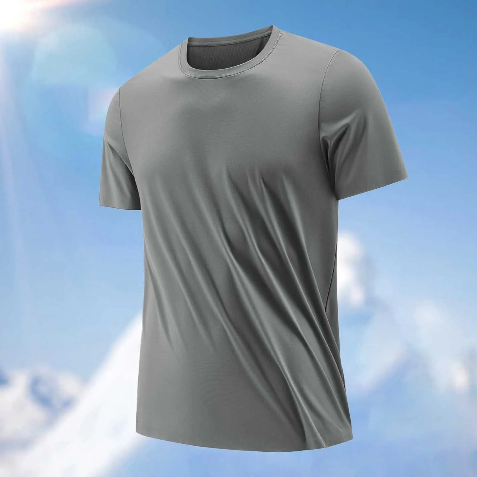 

New Men's Summer T Shirt Gym Sports Running TShirt Loose Men Quick Drying Jogging Male Training Casual Daily Fitness Tee Tops