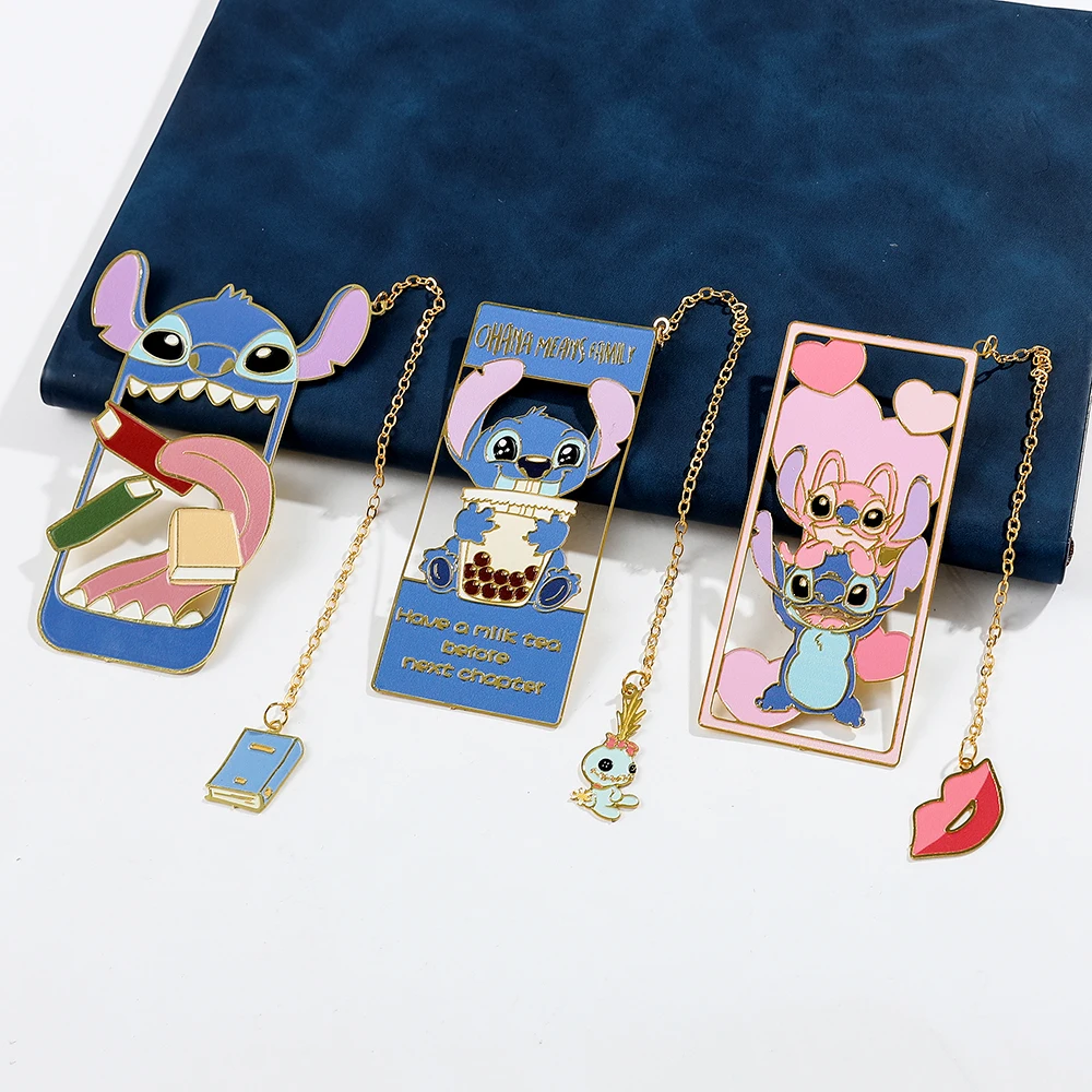 Anime Lilo & Stitch Bookmark Ohana Means Family Reading Lovers Bookmark Gift Handbook Hanging Decorative Student Supplies