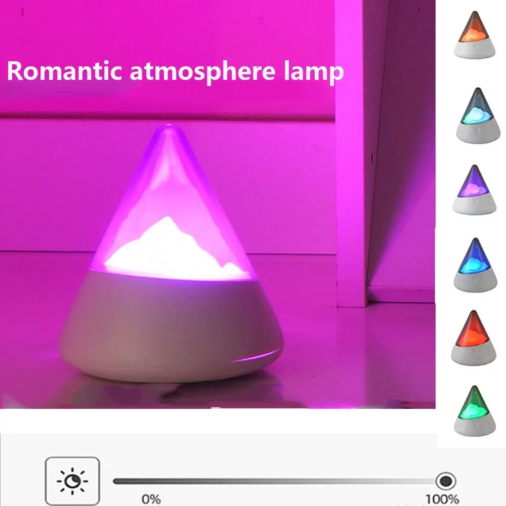 Veilleuse à Ondulation de l'Eau, Rechargeable par USB, Lumière Douce, Colorée, Gradation RVB, pour Table de oral et, Lecture