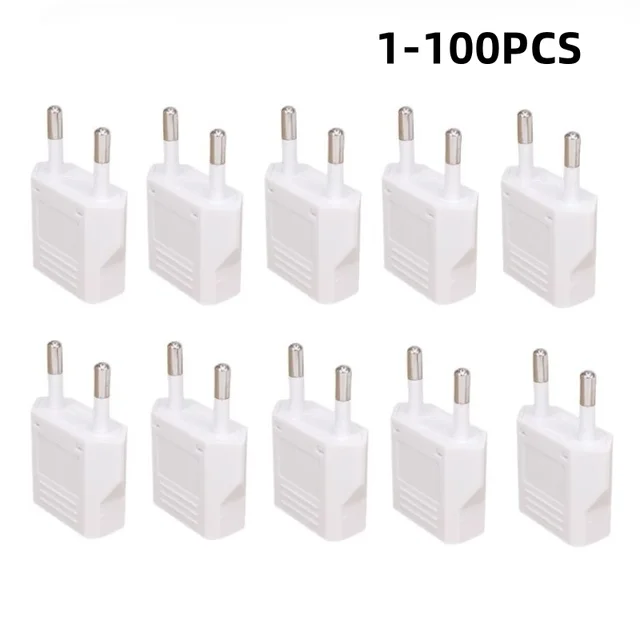 1-100szt 4.0/4.8mm Adapter wtyczki EU EU US Izrael do Euro KR BR Brazylia Konwerter wtyczki Amerykański podróżny zasilacz Gniazdo wtykowe