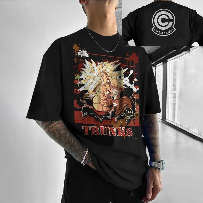 

Summer Men's Women’s T-shirts Japanese Anime Dragon Ball Super Saiyan Graphic Clothing Harajuku Y2K Oversized Cotton Causalwear