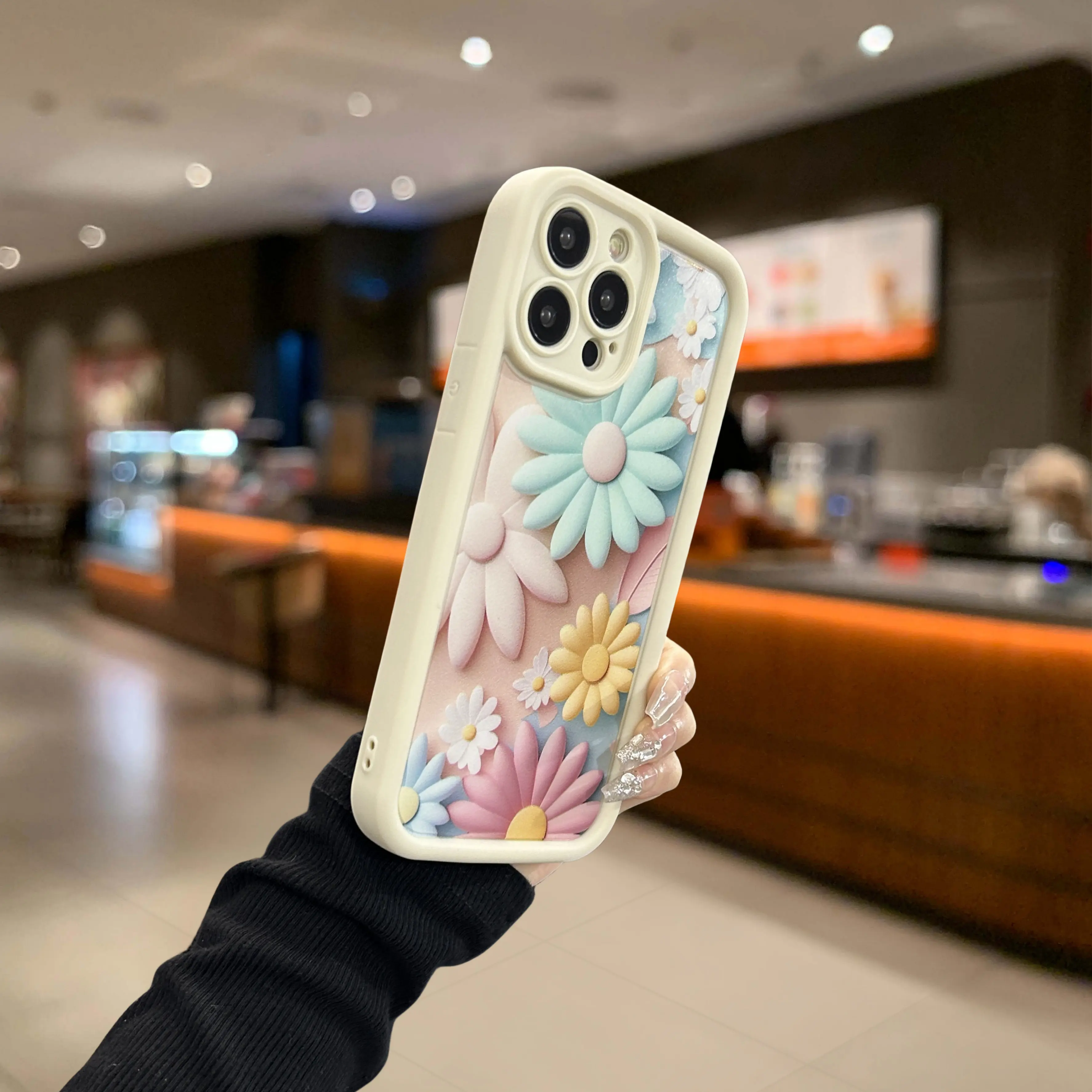 Flower Design Shockproof Protective Phone Case For iPhone 15 14 13 12 11 Pro Max Soft TPU Phone Cover For iPhone 11 Xr 7 8 Plus