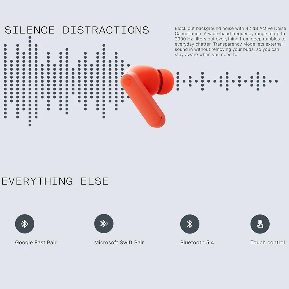 Global Verison CMF من Nothing Buds 2a 42dB Smart Active Noise Cancelation Bluetooth5.4 CMF Buds 2a #6