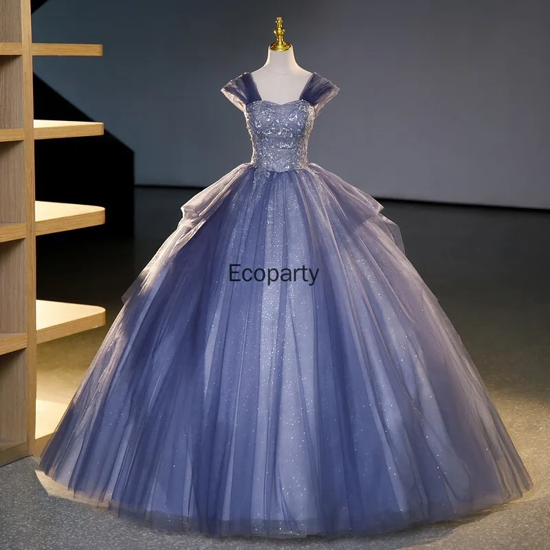 Gaun Malam Wanita Seksi Model One-shoulder Tutu untuk Musim Semi dan Musim Panas, Gaun Pertunjukan Panggung Vokal untuk Wanita 2025