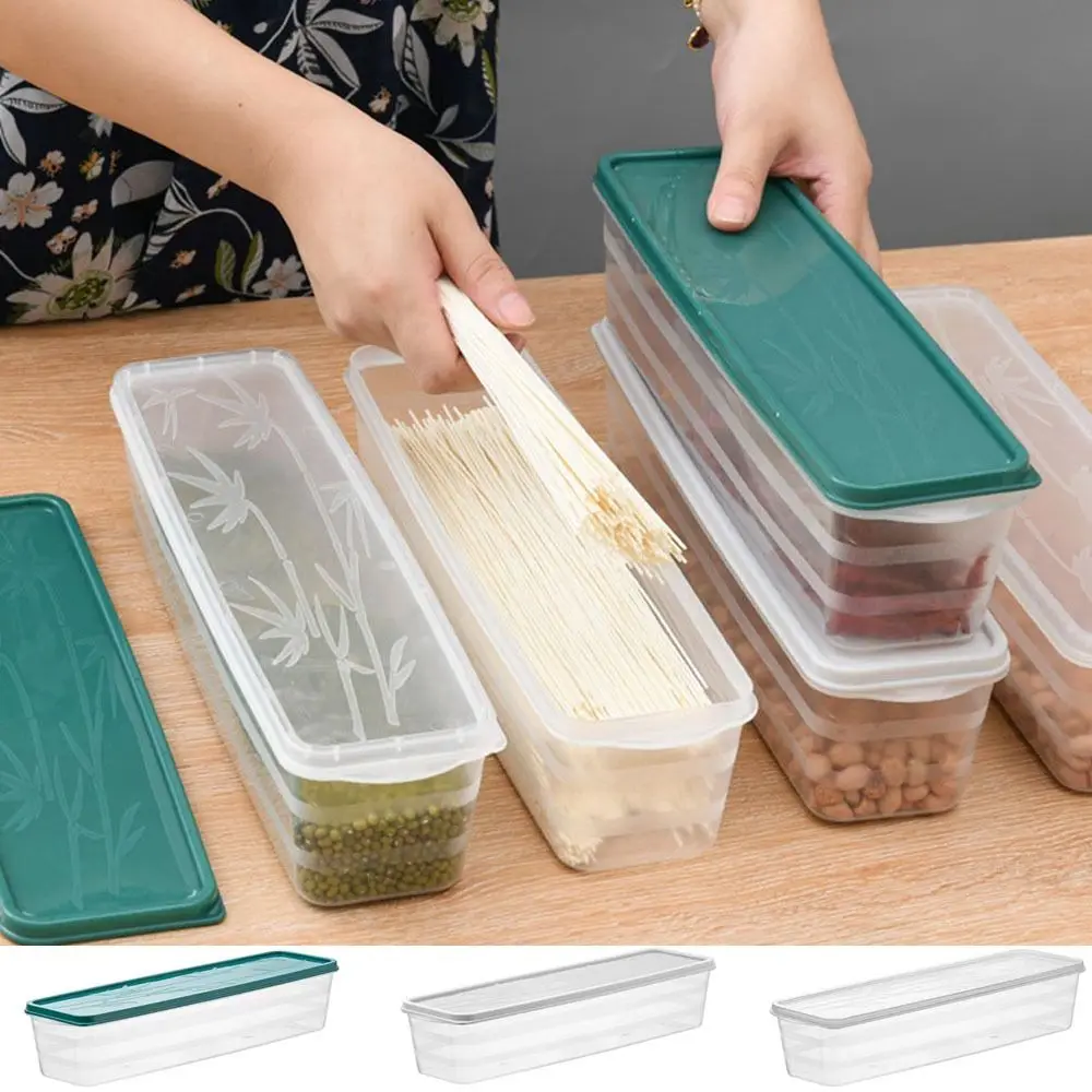 

Plastic Noodles Storage Box Large Capacity Sealed Spaghetti Container Rectangular Fresh-keeping Food Storage Container Home