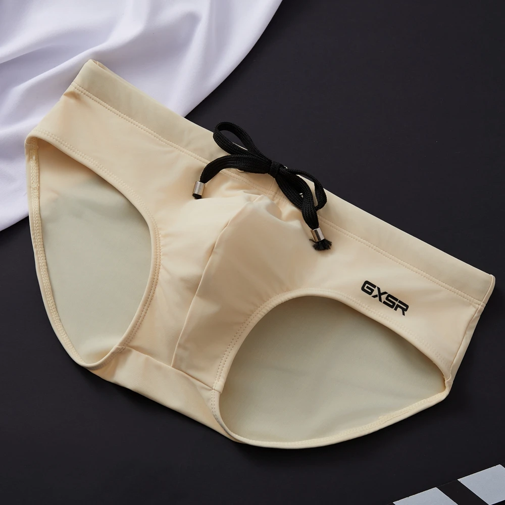 Einfarbige neue Herren-Badehose mit niedrigem Bund, schnelltrocknend, für Jugendliche, Sport, Herren-Slip AD3-M306-GR4-M396 – Detail 11