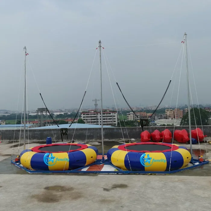 10mL*5mW*6mH Inflatable Bungee trampoline used for Amusement Park use Bungee Jumping Trampoline