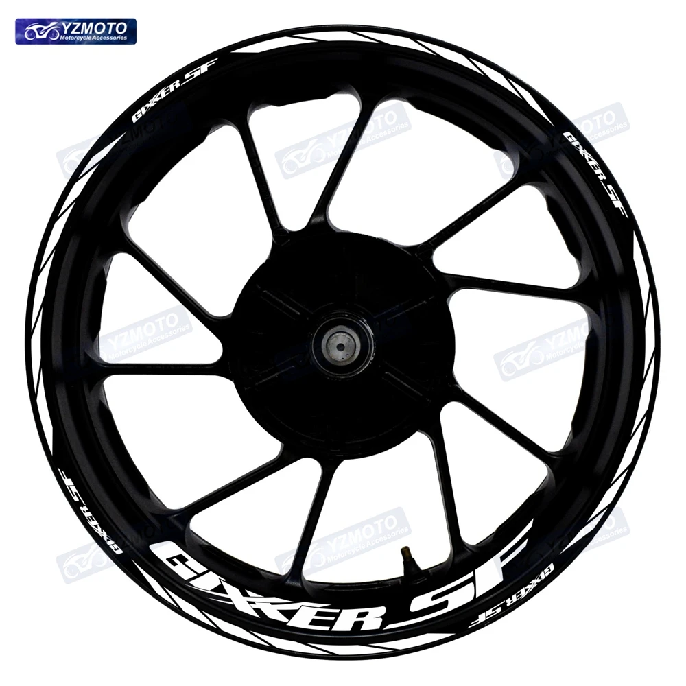 For GIXXER SF Motorcycle 17 Inch Front And Rear Wheel Stripe Sticker Wheel Decal Decorative Reflective Waterproof Rim Stickers