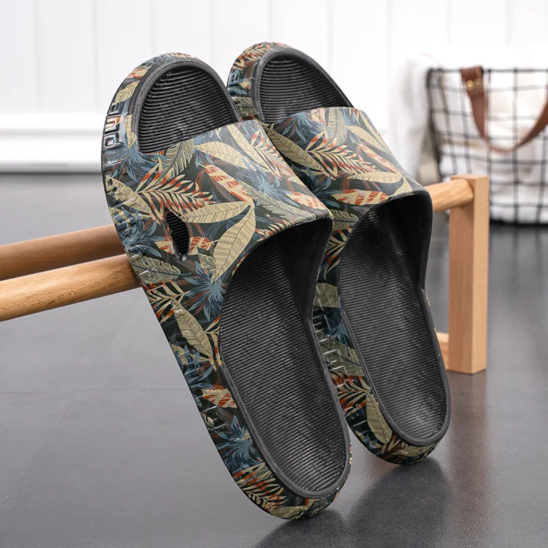 2022 New Beach Sandals Men Shoes Summer Slippers Male Casual Flat Non-slip Breathable Light Home Slides Chanclas Mujer Playa