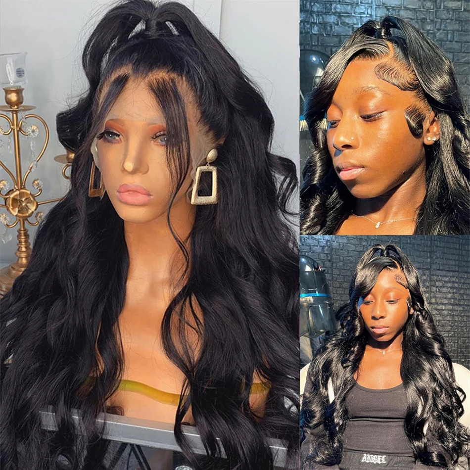

Парик из натуральных волос 13x6 Body Wave HD Lace Frontal, 13x4 HD Lace Wigs с предварительно выщипанными прядями для женщин, плотность 200%, длина 30-40 дюймов, парики с HD-кружевной передней частью