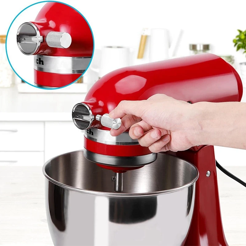 For Kitchenaid Stand Mixer Attachment Knob Thumb Screws & Cap Hub, Premium Stainless Steel, For Stable & Safe Operation Durable