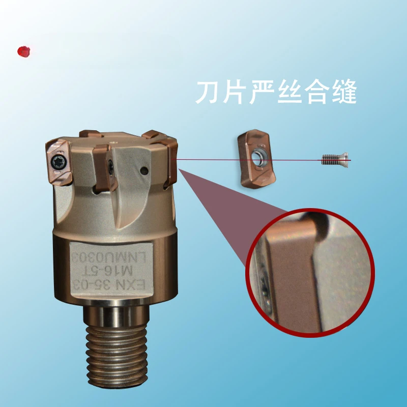 Double-sided blade shock-resistant thread head