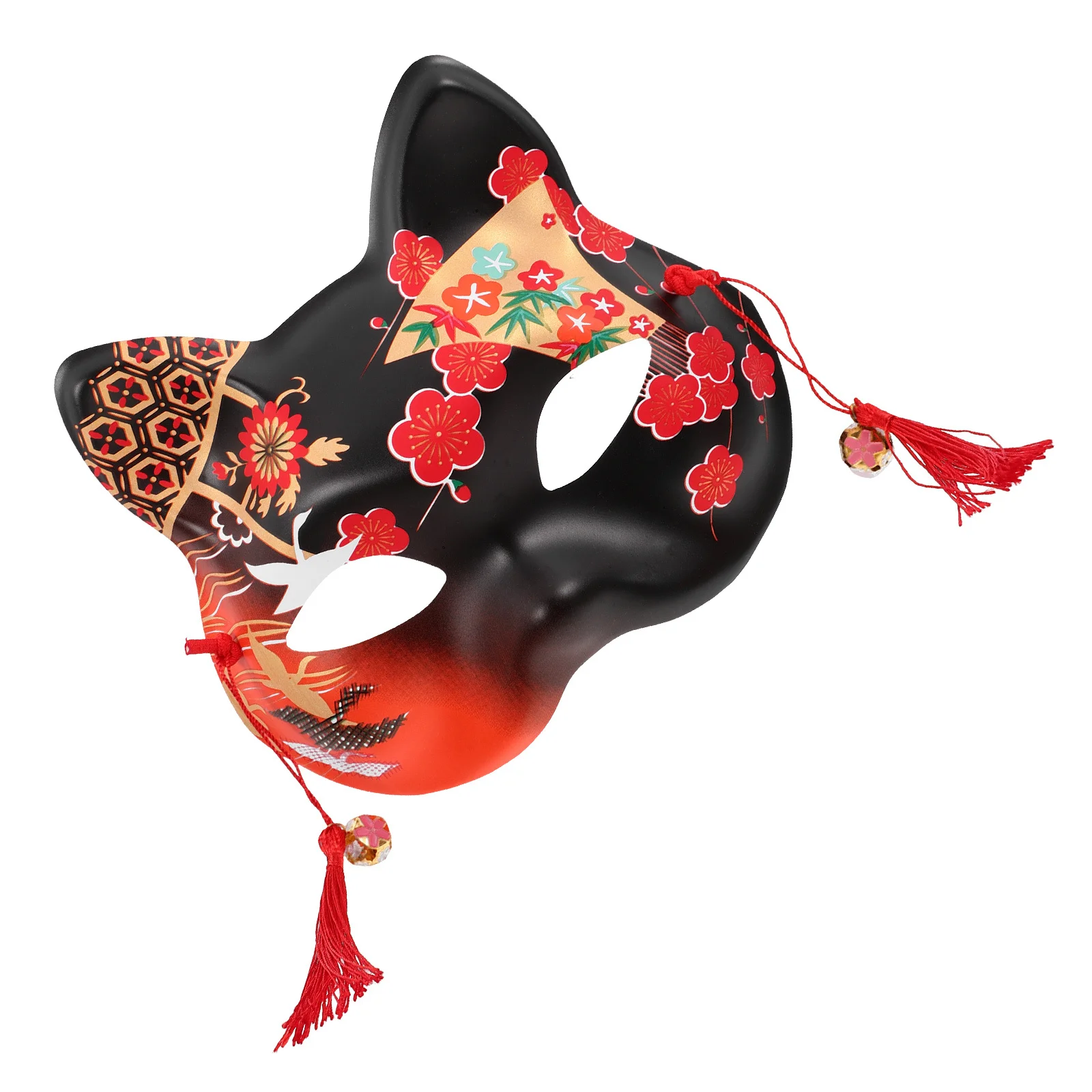 Katzen-Gesichtsmaske, handbemalt, realistisches Design mit elastischem Band für Halloween, Cosplay, Party, Karneval, Maskerade