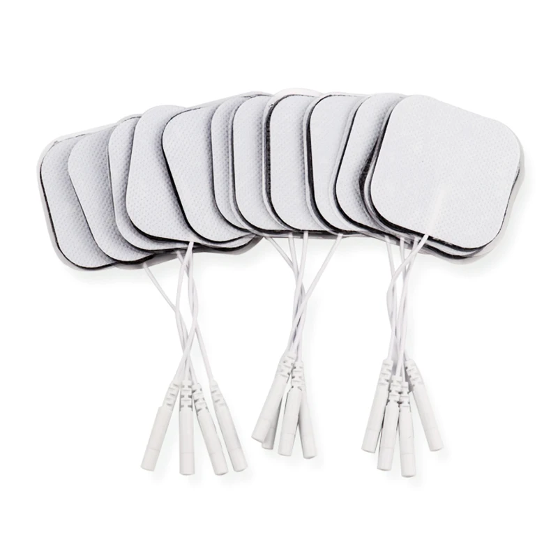 10/20pcs Self Adhesive Replacement Tens Electrode Pads 5*5 Cm Muscle Stimulator Electric Digital Machine Massager for 2mm Plug