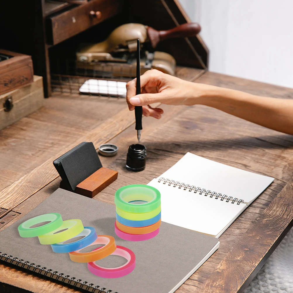 5 rotoli di nastro da lettura lungo trasparente Materiale per animali domestici Aiuto alla concentrazione Focus Aiuto alla lettura Schede per libri Evidenzia nastri per uso ufficio