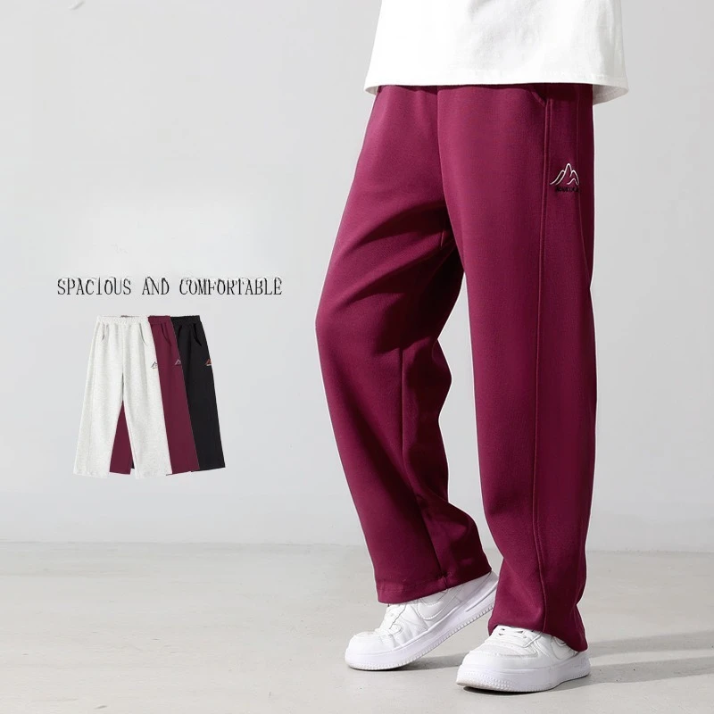 Kids Wide Leg Sweatpants 3D Cut Elastic Waist Boys Casual Streetwear Daily Outdoor School Teenage Children Trousers