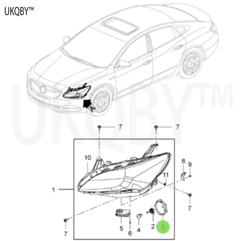 Suitable for 14-16 Bu ic k La Cr os se headlights xenon bulb stabilizer headlights computer headlight module 26208457
