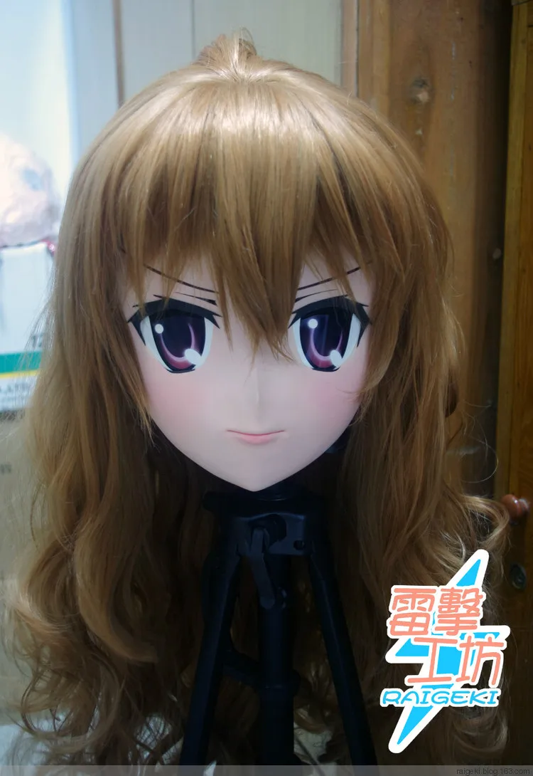 (KM9164) Handmade Female Sweet Girl Resin Crossdress Outfit Cosplay Japanese Animegao Role Play Kigurumi Mask