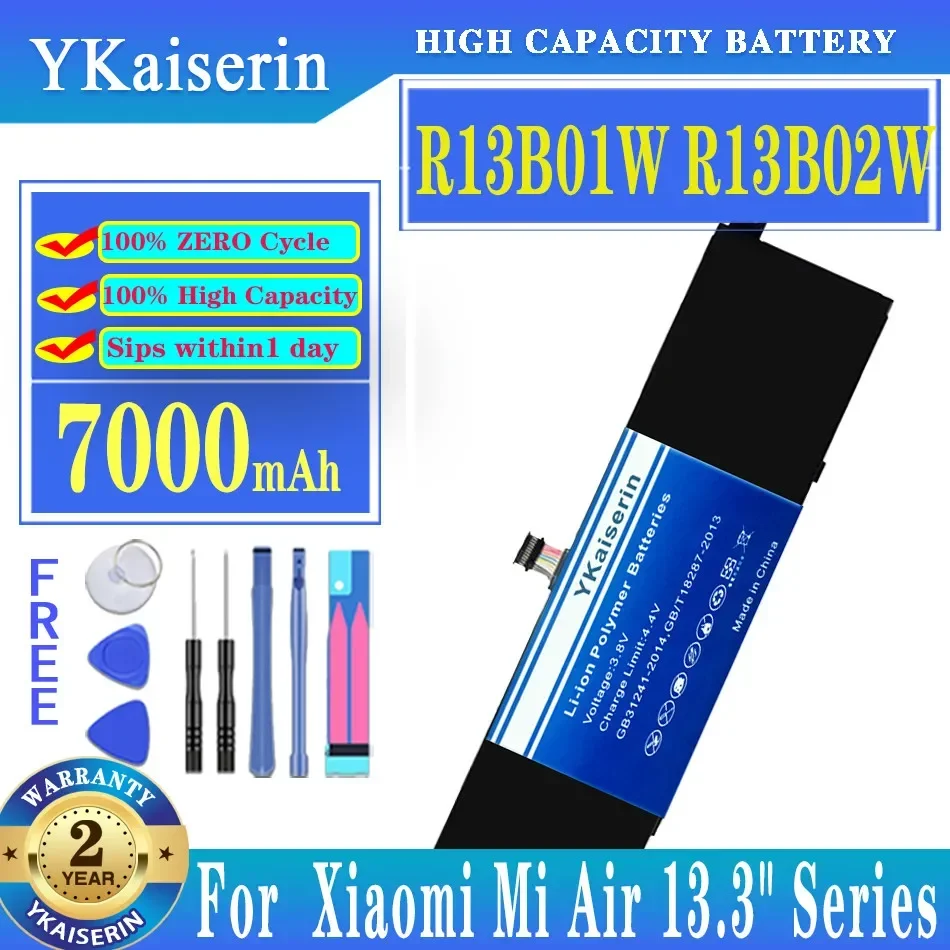 

YKaiserin 7000mAh Replacement Battery R13B01W R13B02W For Xiaomi Mi Air 13.3" Series Batteries