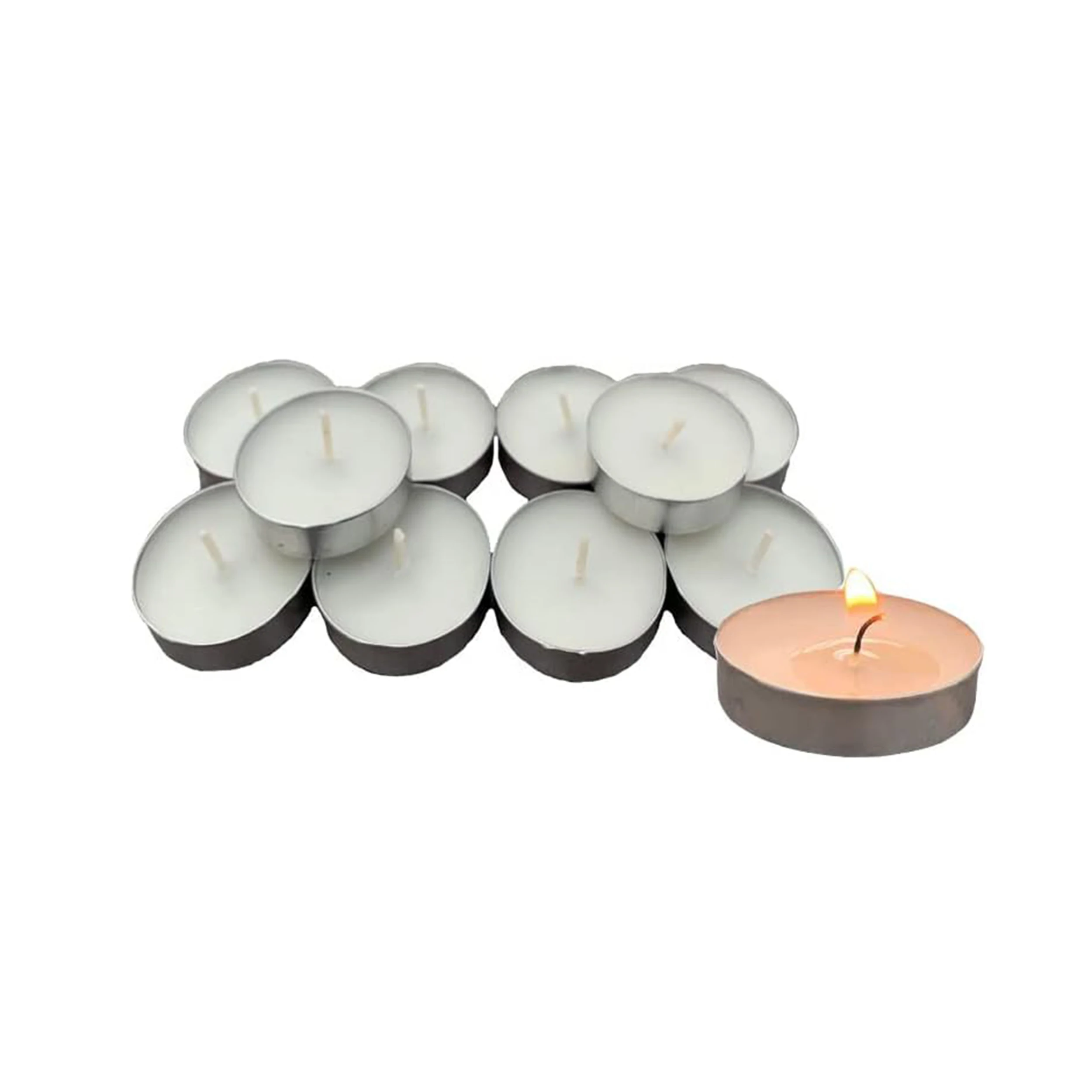 HomeLights Unscented Tealight Candles Smokeless Tea Light Candles, Mini Votive Paraffin Candles for Shabbat, Weddings, Christmas