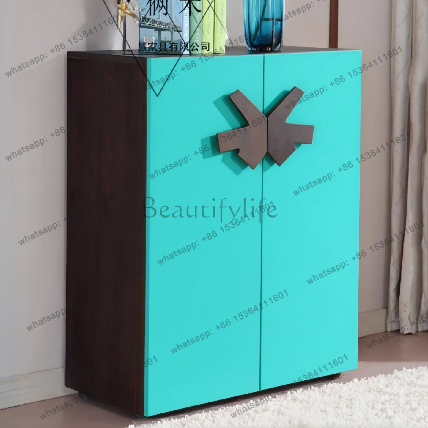 

New personalized art door shoe cabinet piano paint porch storage modern simple side cabinet