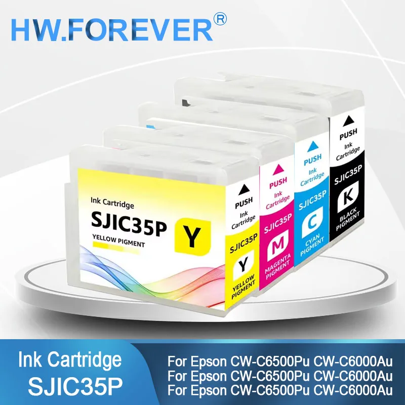 

Совместимый чернильный картридж SJIC35P T44B1 для цветных принтеров этикеток Epson ColorWorks CW-C6500Pu, CW-C6000Au, CW-C6000Pu, CW-C6500Au