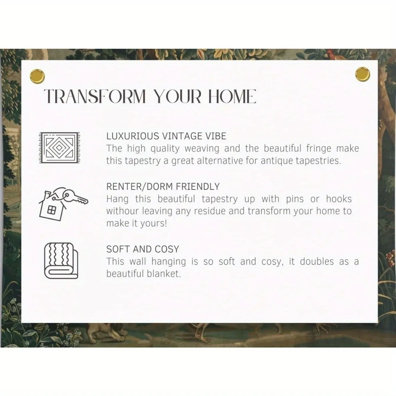 نسيج حوريات الغابة المسحور - فن تعليق على الحائط من القماش الناعم لديكور الغرفة، فكرة هدية ذات طابع خيالي