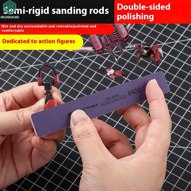 

6Pcs MS-E400-1500 Semi-rigid Sanding Sticks Plastic Model Polishing Rod For DIY Assembling Model Build Tools