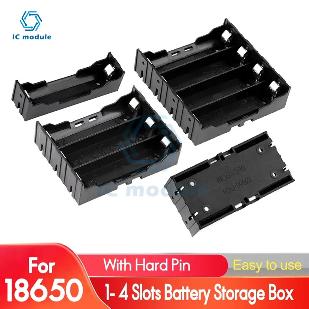 New DIY ABS 18650 Power Bank Cases 1X 2X 3X 4X 18650 Battery Holder Storage Box Case 1 2 3 4 Slot Batteries Container Hard Pin