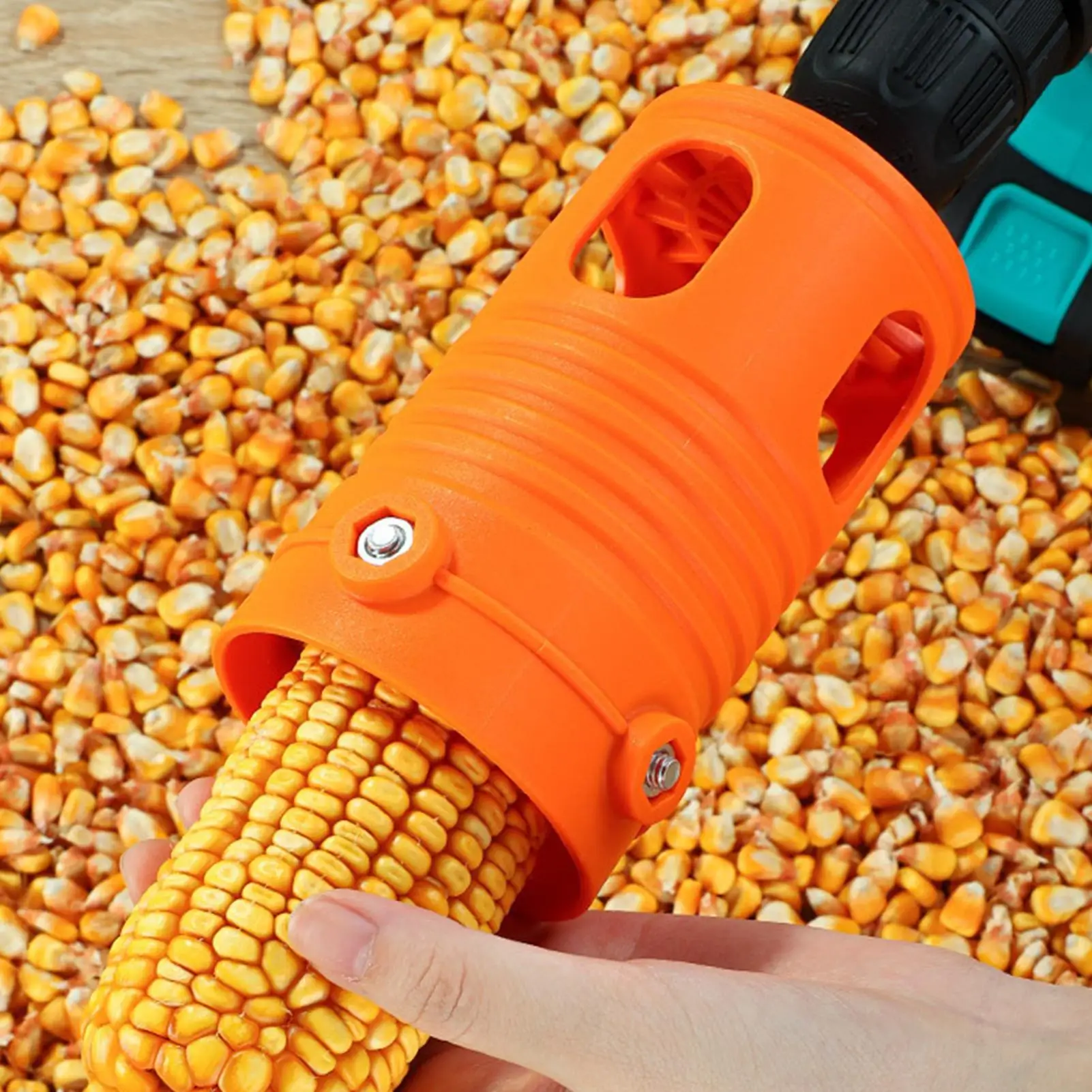 Corn Peel Thresher Portable Corn Stripper Tool Hands Corn Sheller Labor Saving Thresher COB Remover Use with Electric Drill