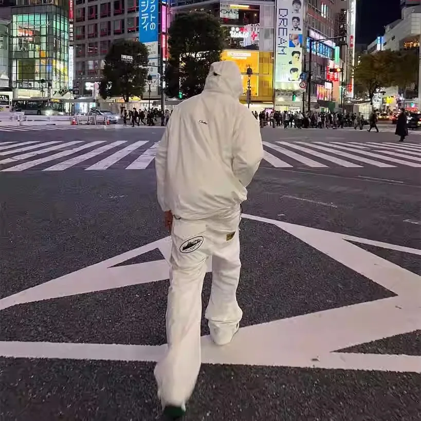 

New Faionable Embroidered Demon Island Hiking Pants Casual Long Workwear Trousers for Men High Quali Comfortable Loose Fit