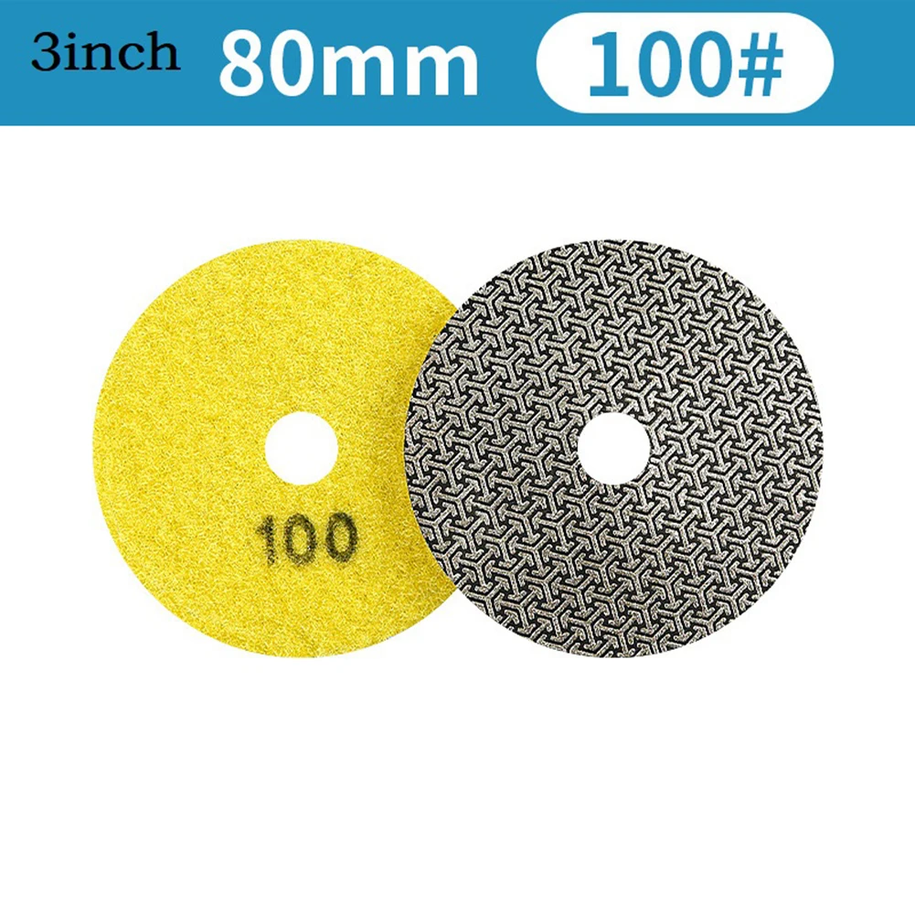 3Inch Electroplated Dry Polishing Pad For Granite Marble Sanding Disc Polishing Pad Tools For Mechanic