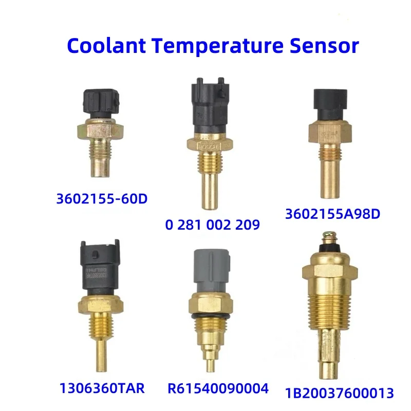 Car Temperature Sensor Engine Coolant Temperature Sensor for Bosch Denso Cummins Isuzu Deutz