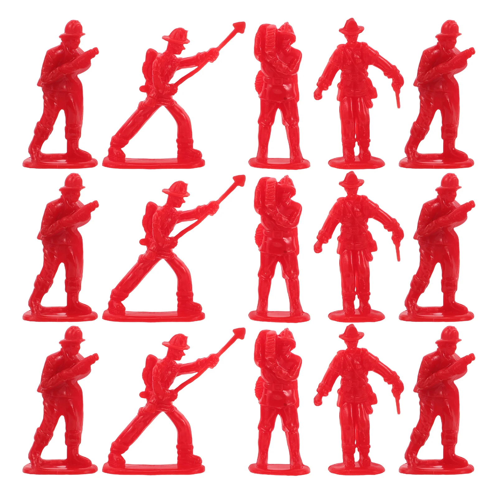 100 Pcs Firefighter Ornaments Toys Dollhouse Dolls Station Action Figures Christmas Decoration