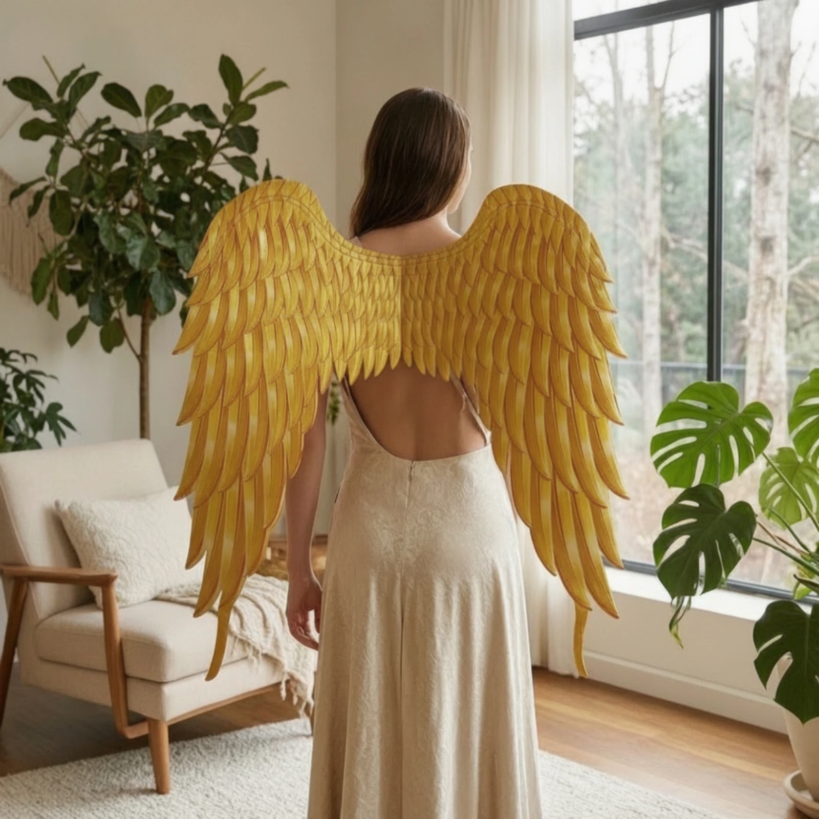 Angel Wings with Shoulder Straps Lightweight Foldable Angel Wings Feather Long-Lasting for Adults, Halloween, Cosplay