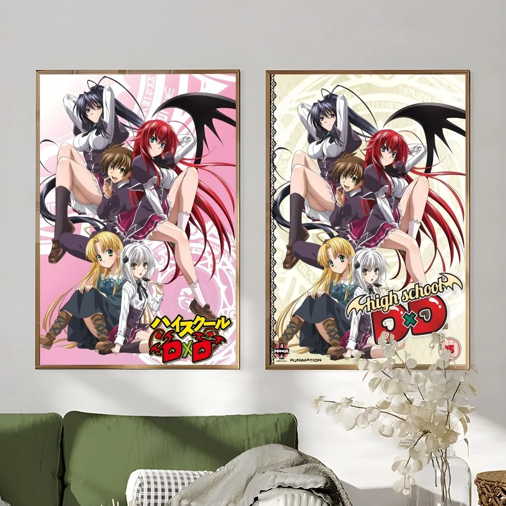 H-High School D D-D Hero Japanese Anime Kawaii Poster Sticky Wall Art Printing Waterproof Home Living Bed Room Bar Aesthetic Dec