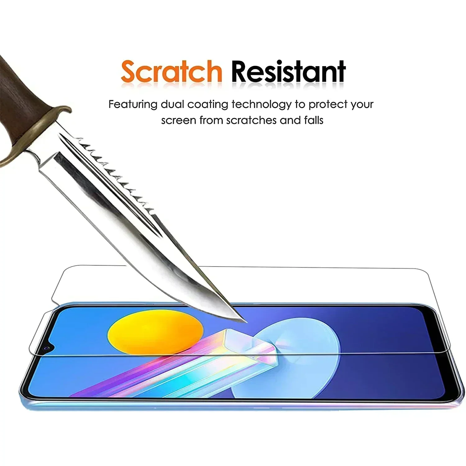 ฟิล์มกระจกนิรภัย2/4ชิ้นสำหรับฟิล์มกระจกป้องกันหน้าจอ Y22s Y22 VIVO