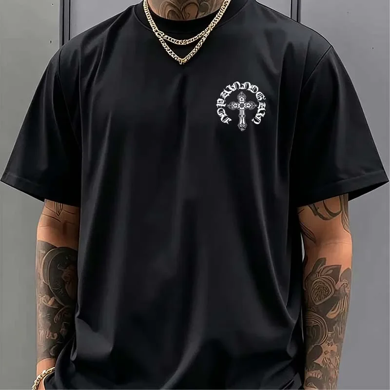 Men's Clothing Retro Graphic Print T-shirt Summer Casual Fashion Gothic Streetwear Tops Crew Neck Short Sleeve Cotton Tees image 4