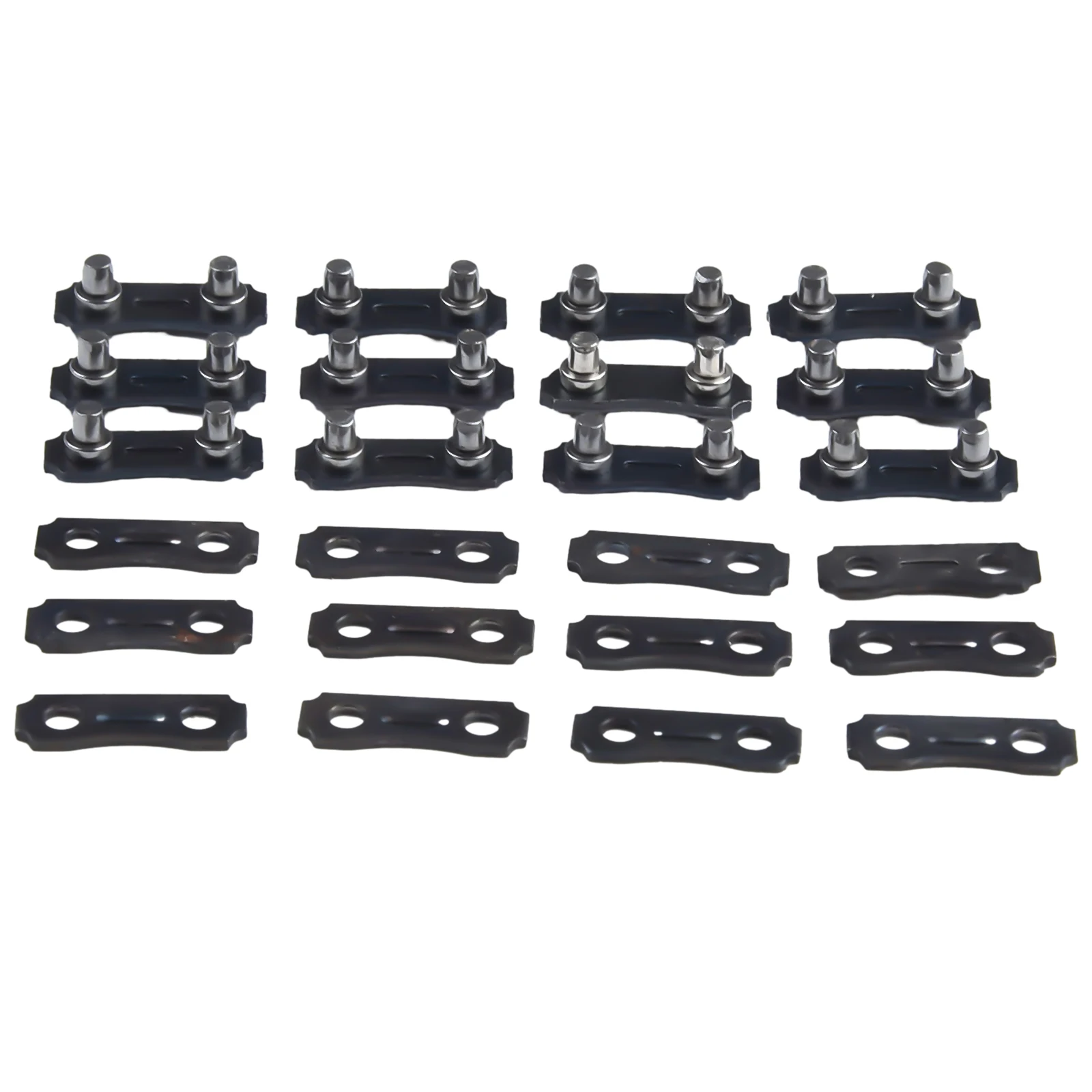 

12 Sets Heavy Duty Chainsaw Chain Repair Kits 3/8 LP .050 Inch Links Tie Straps Chainsaw Parts For Home Garden Tool