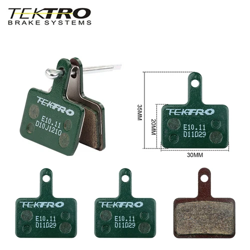 Imagen 1 del producto TEKTRO E10.11 Pastillas de freno de disco MTB/Road Resina-Metal 2 mm Universal, Compatible con Shimano M355/M395/495 y Tektro HD-M520/E350