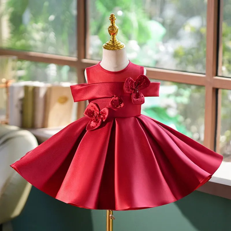 New Girls High End Evening Princess Ball Gown Children Fashion Birthday Party Dress y1808